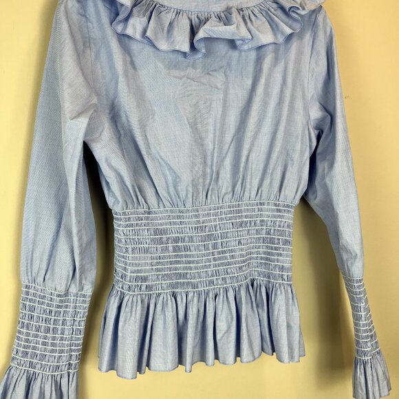 Women's Size Small, Tory Burch ruffled and smocked blouse - Picture 5 of 7
